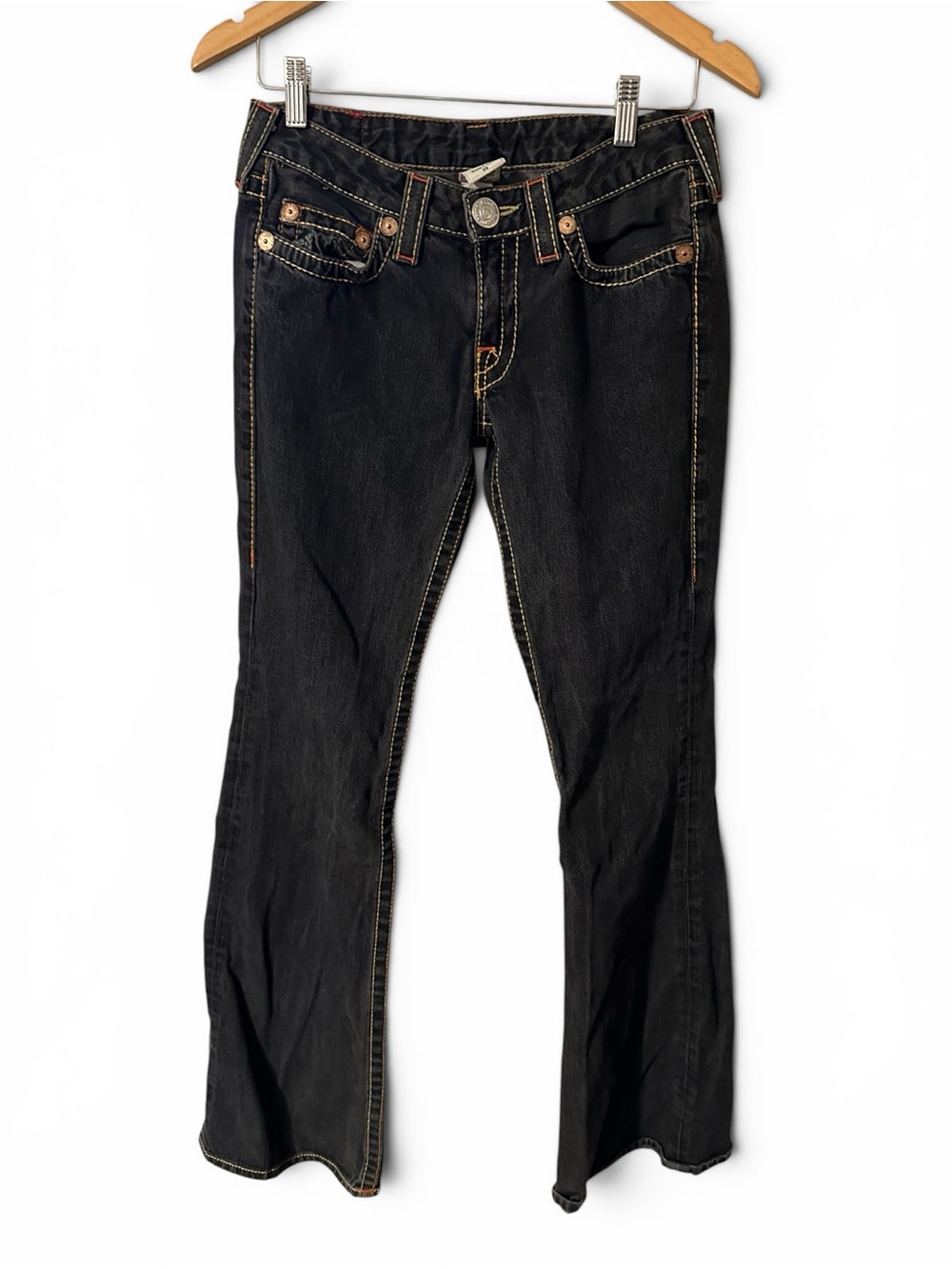 Vintage Y2K True Religion Becky low rise boot cut jeans black